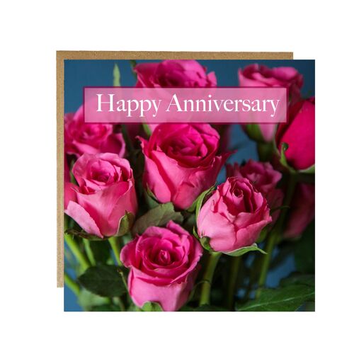 Happy Anniversary card with flowers