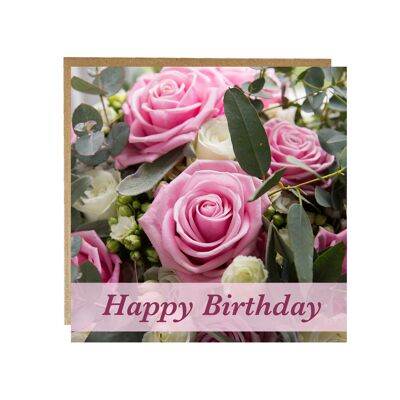 Floral Happy Birthday card