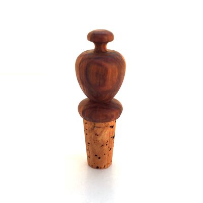 Bottle cap apple stopper cork made of olive wood