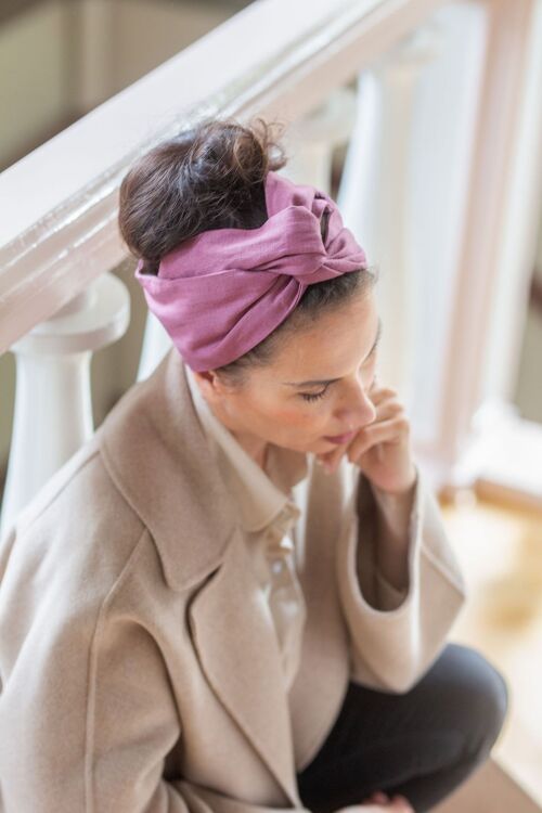 Mauve Linen Wireheadband