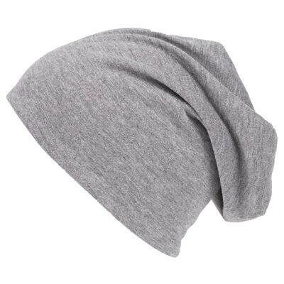 Bonnet Shenky | aspect vintage | motif | coloré | pour femmes & hommes | coupe longue | Confort | Unisexe | bonnet long | Bonnet long souple | hiver été | bonnet fin | Chapeau Running Grunge Gris