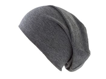 Bonnet Shenky | aspect vintage | motif | coloré | pour femmes & hommes | coupe longue | Confort | Unisexe | bonnet long | Bonnet long souple | hiver été | bonnet fin | Chapeau Running Grunge Gris Foncé