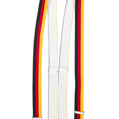 shenky suspenders | 3 clips | 3.5cm width | adjustable | Basic | Y shape | elastic | for Oktoberfest Fassnacht Carnival Wedding Work Ski Pants | Ladies & Gentlemen | Ski braces Germany