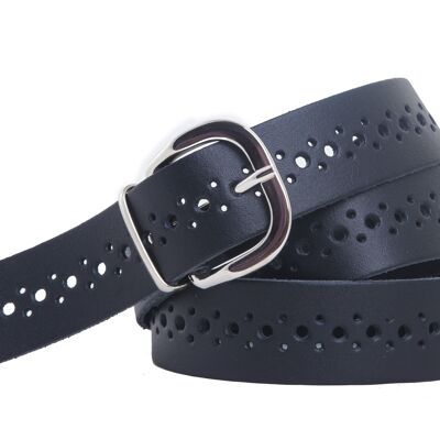 shenky leather belt perforated in different colors and waist sizes | 3cm width | Belt with belt buckle | Men's Belt | genuine leather | Ladies | genuine leather | Women's Belt | genuine leather belt | belt black