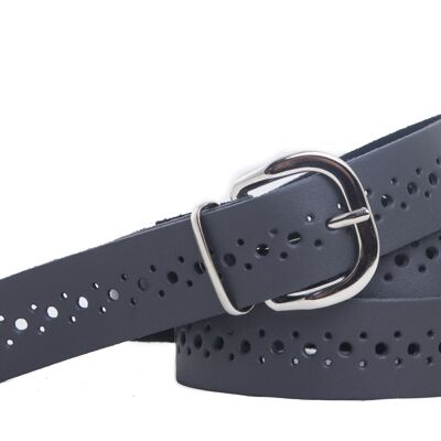 ceinture en cuir shenky perforée en différentes couleurs et tailles | 3cm de largeur | Ceinture avec boucle de ceinture | Ceinture homme | cuir véritable | Mesdames | cuir véritable | Ceinture femme | ceinture en cuir véritable | ceinture Marine