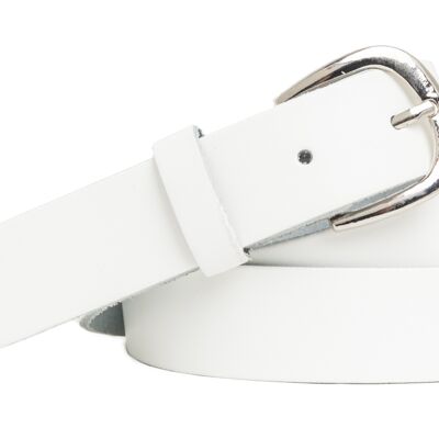 smooth shenky leather belt in different colors and waist sizes | 3cm width | Belt with belt buckle | genuine leather | Ladies | Buckle | genuine leather | Women's Belt | genuine leather belt | belt white