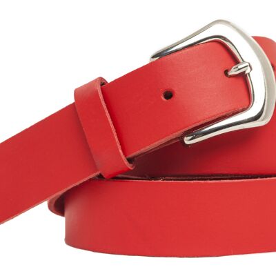 smooth shenky leather belt in different colors and waist sizes | 3cm width | Belt with belt buckle | genuine leather | Ladies | Buckle | genuine leather | Women's Belt | genuine leather belt | belt red