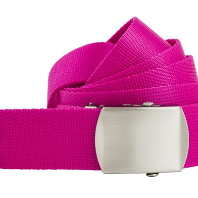 shenky fabric belt | 4cm width | 112cm to 160cm | fabric belt with buckle | Men's Belt | Canvas | Ladies | Buckle | Women's Belt | belt | combinable | Textile belt pink