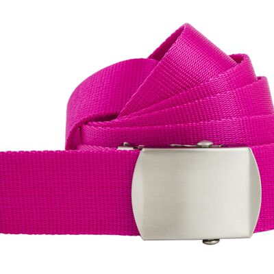 ceinture en tissu shenky | 4cm de largeur | 112cm à 160cm | ceinture en tissu avec boucle | Ceinture homme | Toile | Mesdames | Boucle | Ceinture femme | ceinture | combinable | Ceinture textile rose