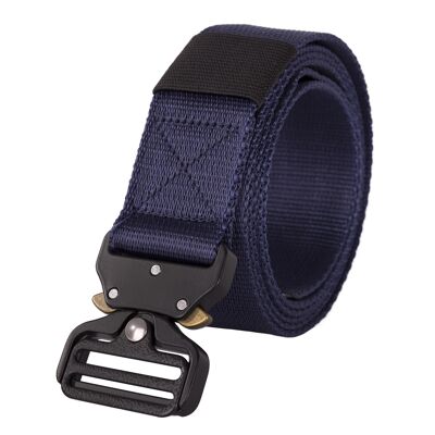 cinturón táctico shenky | 4 cm de ancho | Cinturón de nailon con hebilla | Cinturón para hombre Equipo militar de la Bundeswehr | Lienzo | nailon | cinturón militar | Cinturón de trabajo Azul marino