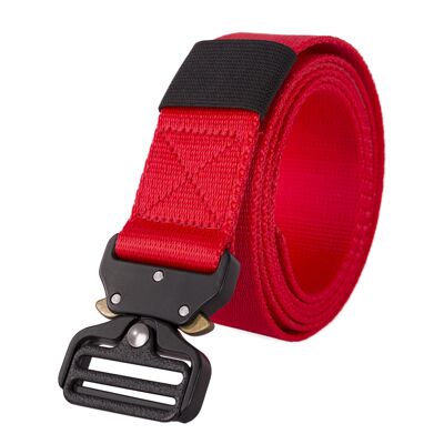 ceinture tactique shenky | 4cm de largeur | Ceinture en nylon avec boucle de ceinture | Ceinture pour hommes Équipement militaire de la Bundeswehr | Toile | Nylon | ceinture militaire | Ceinture de travail rouge