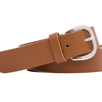 smooth shenky leather belt in different colors and waist sizes | 3cm width | Belt with belt buckle | genuine leather | Ladies | Buckle | genuine leather | Women's Belt | genuine leather belt | belt cognac