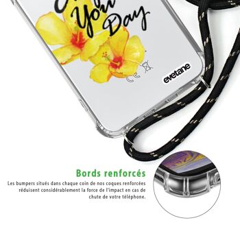 Coque iPhone 7/8 anti-choc silicone avec cordon noir-Enjoy Your Day 3