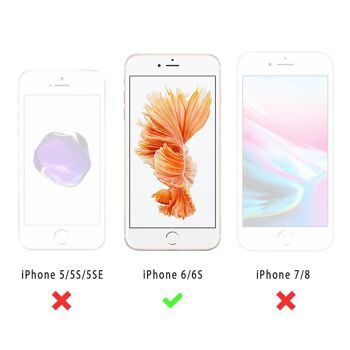 Coque iPhone 6/6S anti-choc silicone avec cordon noir-Attrappe Rêve Rose Fushia 2