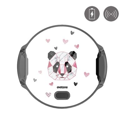 Autotelefonhalter mit Ladung und automatischer Öffnung -Panda Geometric Pink