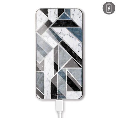 8000mah printed tempered glass battery green graphic marble