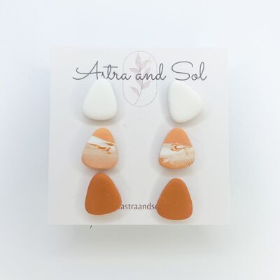 Die TRIAD Ohrstecker in Terracotta - Blush