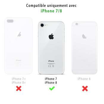 Coque iPhone 7/8 en verre trempé Marbre Vert Graphique 7