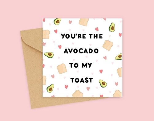 Avocado Toast Valentines Card