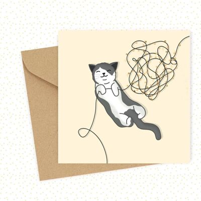 Cartolina di Natale del gatto