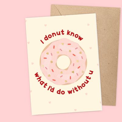 Donut-Valentinsgrußkarte