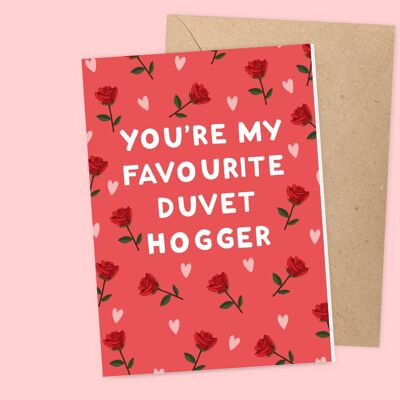 Tarjeta de San Valentín Duvet Hogger