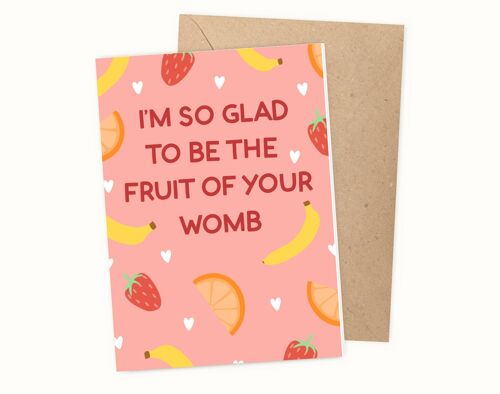 Fruit of your Womb Mothers Day Card