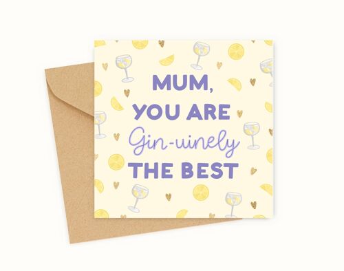 Gin Mothers Day Card