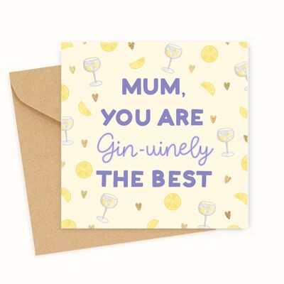 Gin Mothers Day Card