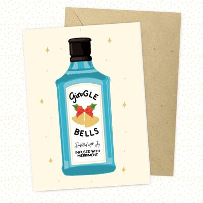 GIN-gle Bells Christmas Card