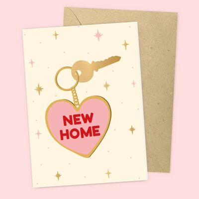 Heart Key New Home Card