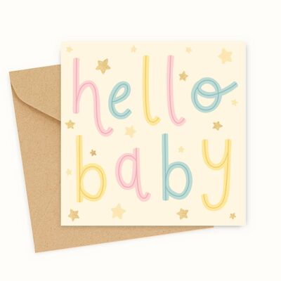 Hello new baby Greeting Card
