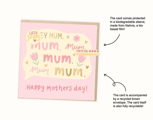 Hey Mum Mothers day card