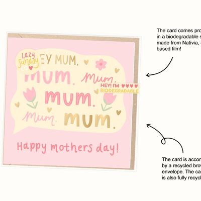 Hey Mum Mothers day card