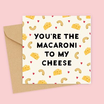 Carte Saint Valentin macaroni au fromage