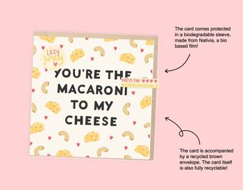 Carte Saint Valentin macaroni au fromage 2