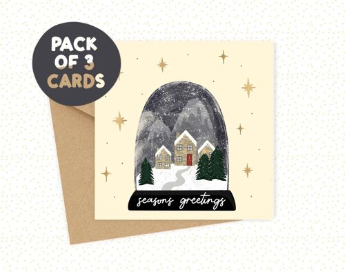 Multipack Snow Globe Christmas Cards