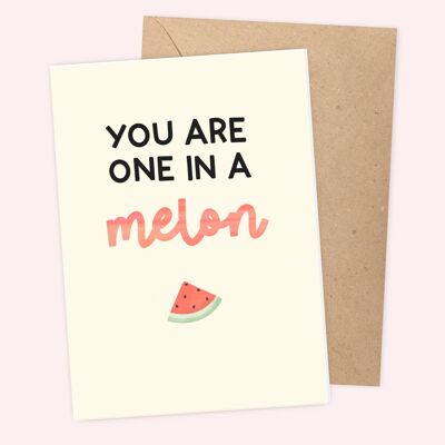 One in a Melon Greeting Card