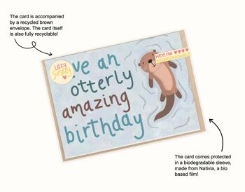 Carte d'anniversaire Otterly incroyable 2