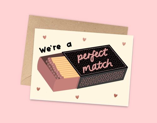Perfect Match Valentines Card