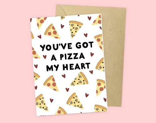 Pizza my Heart Valentines Card