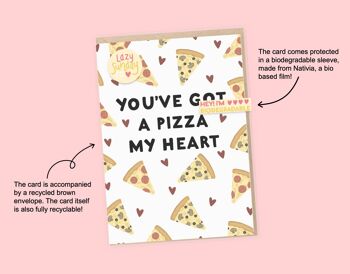Carte Saint Valentin Pizza mon coeur 2
