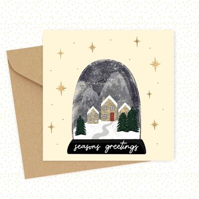 Snow Globe Christmas Card