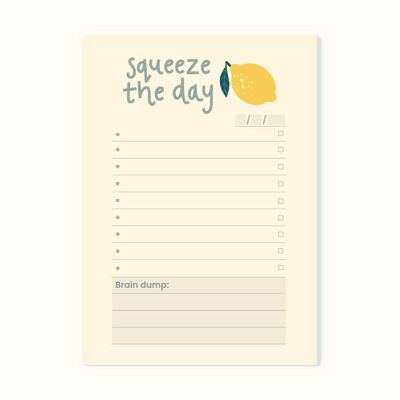 Squeeze the day A6 List pad
