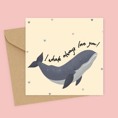 Whale Valentines Card