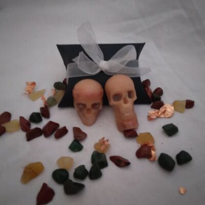 2D Skull With Headband & Skull Wax Melt Set , Paraffin