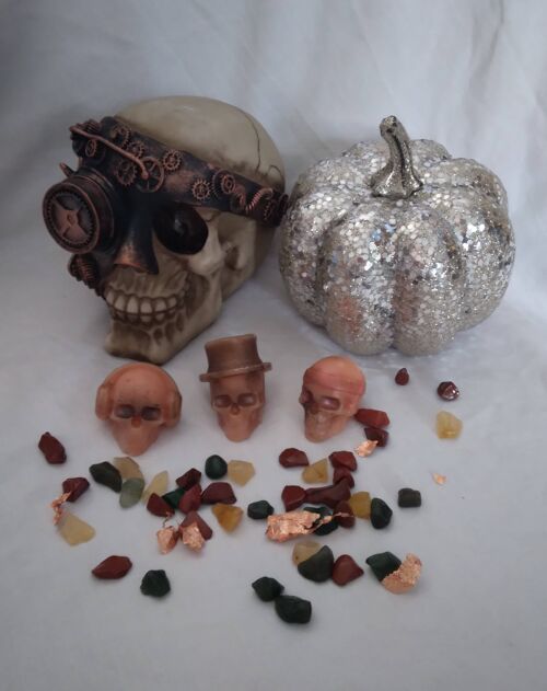 3D Skull With Top Hat Wax Melt , Paraffin