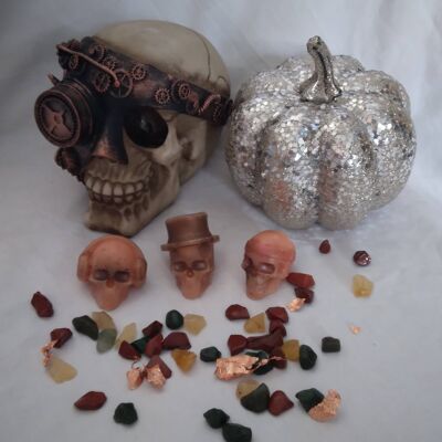 3D Skull With Top Hat Wax Melt , Paraffin