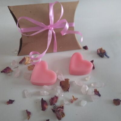 Corazones De Rosas - Hearts of pink ( Paraffin or Soy) , Paraffin