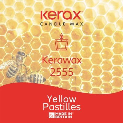 Kerawax 2555 Cera de abeja amarilla de grado cosmético, 100 g